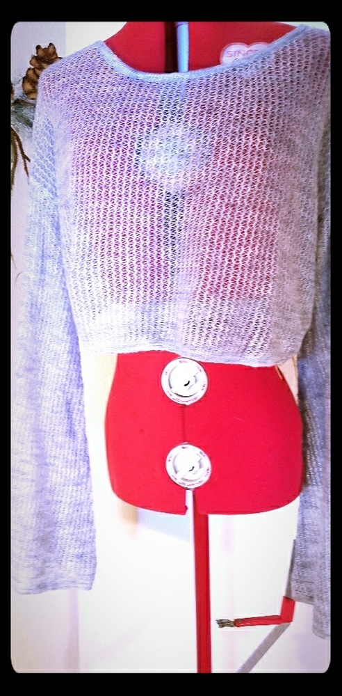 Crop bell sleeve sweater